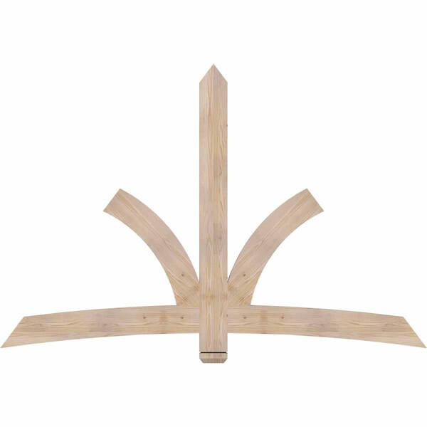 Ekena Millwork Davenport Smooth Timber Gable Bracket, Douglas Fir, 84"W x 56"H x 1 1/2"D x 5 1/2"F, 16/12 Pitch GBW084X56X0206DAV00SDF - main